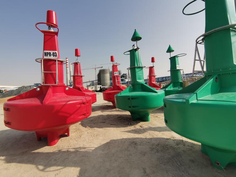 Deployment of Sealite Atlantic 2600mm Navigation buoys fitting with SL-75