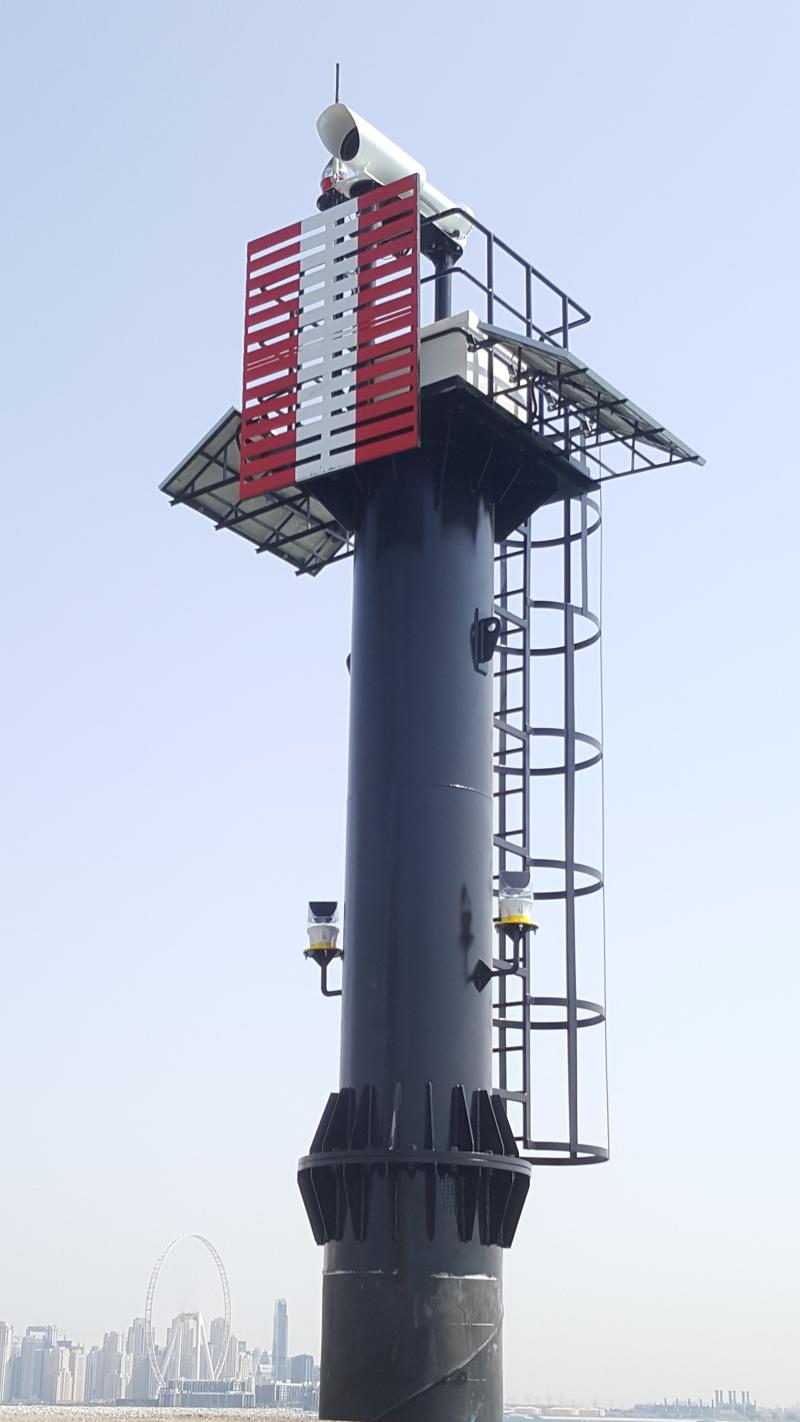 Design, Supply and Commissioning of solar powered 5 degree Port Entry Light ( Sealite PEL5) and tower structure