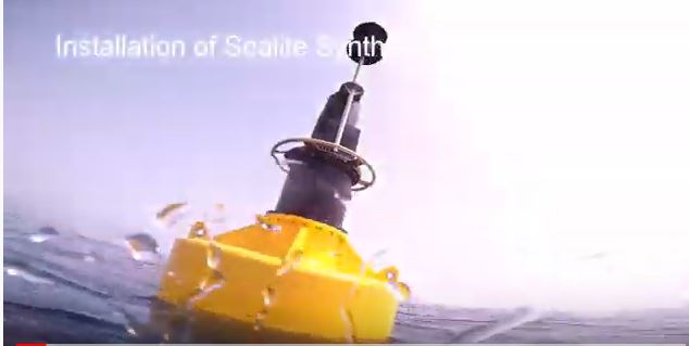 Newly deployed Sealite Navigation Buoys with Sealite Synthetic Mooring Strop System