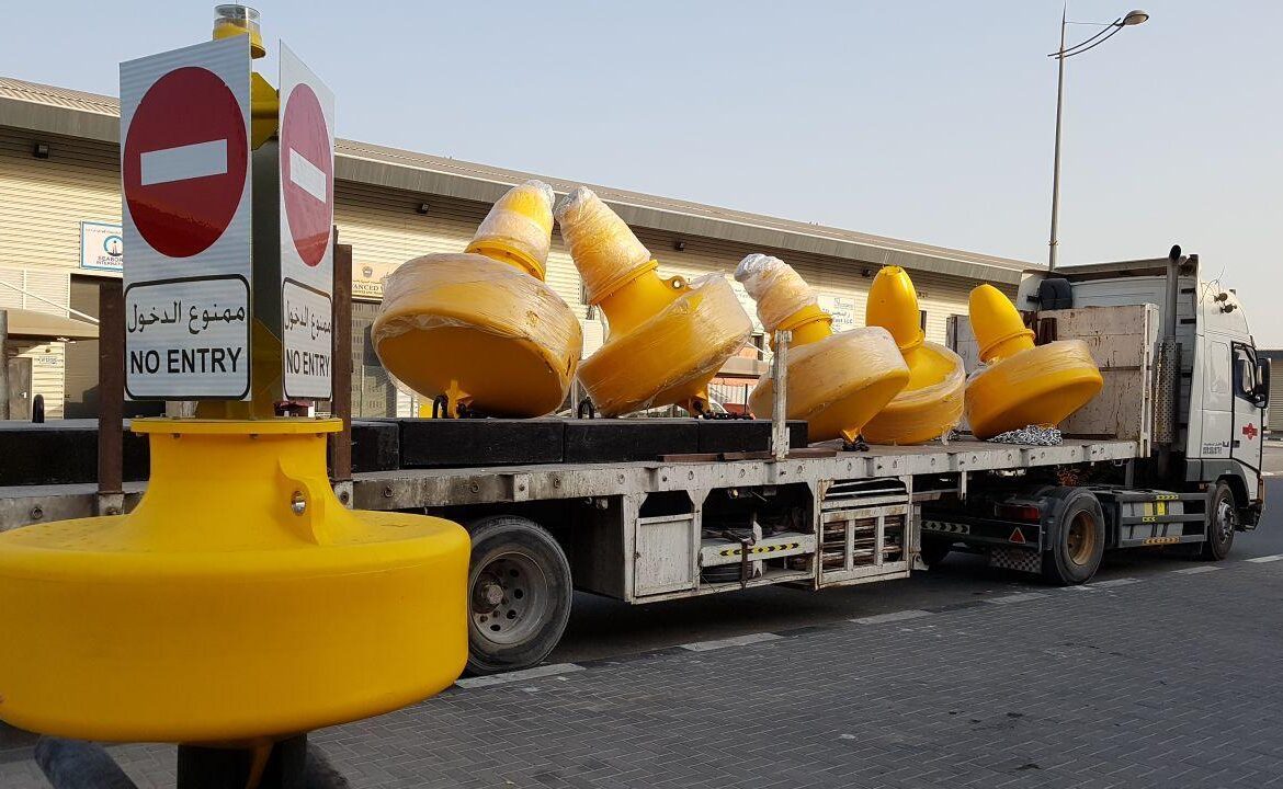 Sealite  SLB1500 Buoys with Mooring system ready for delivery and deployment.