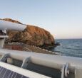 Sealite Led port entry light (PEL-10) with custom day mark structure and solar power pack