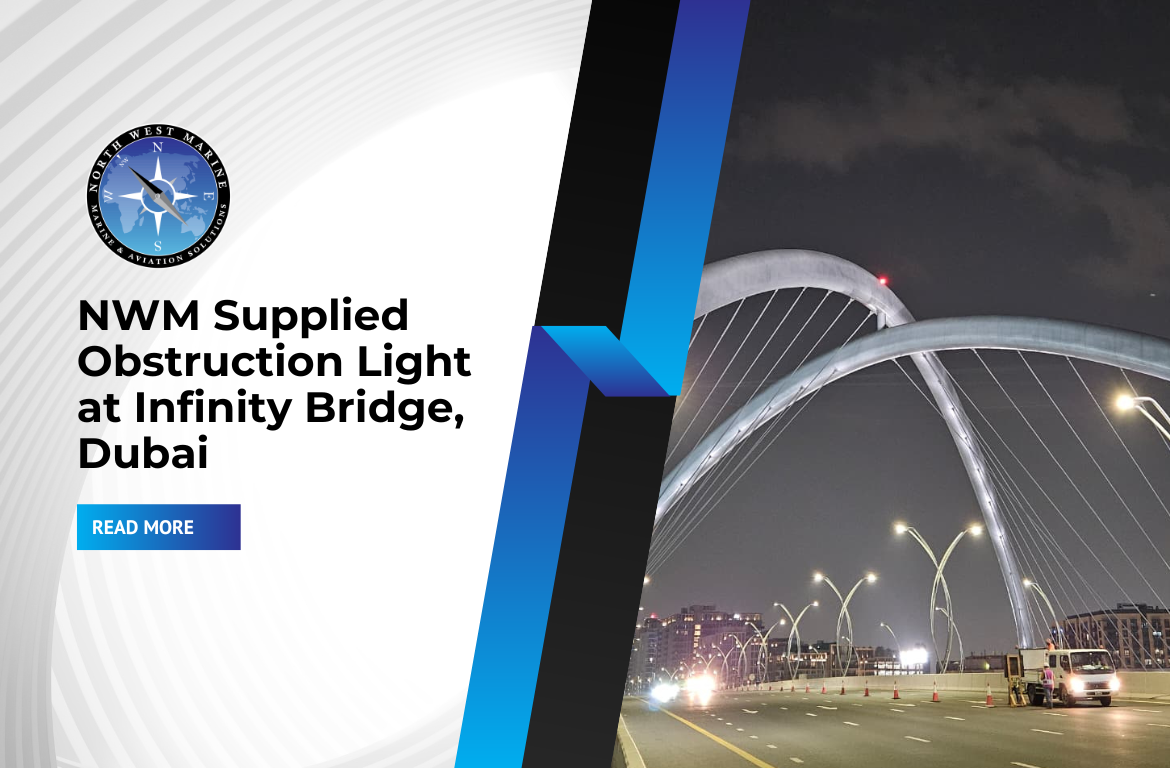 NWM Supplied Obstruction Light at Infinity Bridge, Dubai