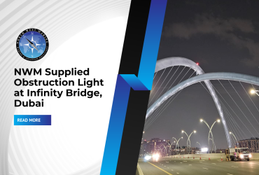 NWM Supplied Obstruction Light at Infinity Bridge, Dubai