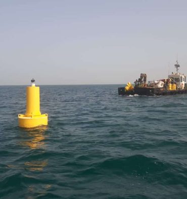Navigation Buoy Deployment with Remora Multicat in Dubai